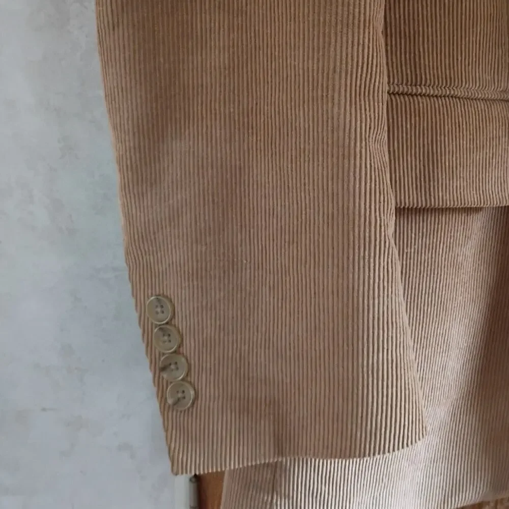 Vintage Dockers Tan Corduroy Blazer 38R Old Money Grandpa Core Fall Academia
